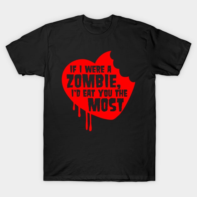 If I Were A Zombie I'd Eat You the Most T-Shirt by DavesTees